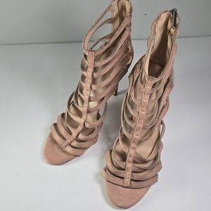 BCBGENERATION Jacqueline Size 9 B Strappy Stiletto Heels Cage Sandals